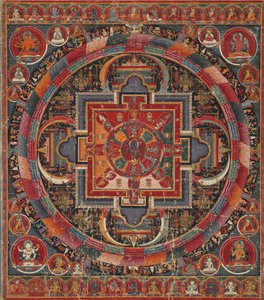 Drieëntwintig godheid Nairatma Mandala, ca. 1375