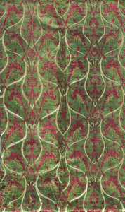 Tweekleurig Fluweel met Goud in een Dubbel Gebogen Rasterpatroon, 1450-1500 door Unbekannt