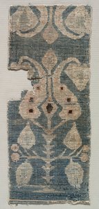 Tweegezichten tapijtfragment, 1100s door Unbekannt