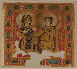 Twee Figuren Omkaderd door een Juweelrand, 450-550