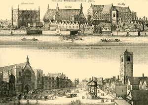 Twee uitzichten op Westminster door Unbekannt
