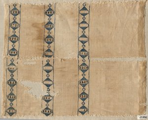 Twee fragmenten van een sjaal of hoofddoek, 1300s door Unbekannt