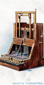 Typemachine gepatenteerd door John Pratt in 1866, 1915 door Unbekannt