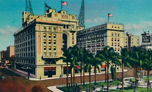 U S. Grant Hotel en Plaza. San Diego, Californië, ca. 1941 door Unbekannt