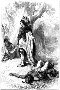 Uncas en Miantonomoh, 1643 door Unbekannt