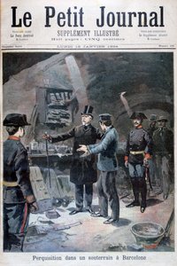 Ondergrondse zoektocht naar anarchisten, Barcelona, 1894 door Unbekannt