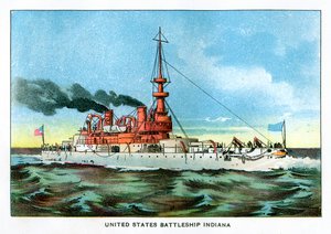 Amerikaans slagschip Indiana, ca. 1890