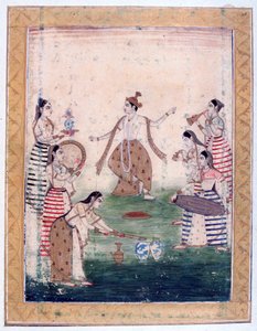 Vasanta Ragini, Ragamala Album, School van Rajasthan, 19e eeuw door Unbekannt