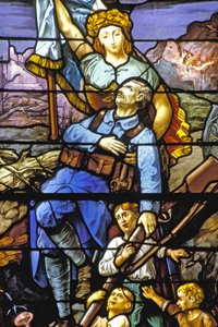 Vaucouleurs - Glas-in-lood van de kerk - Oproeping van de oorlog 14-18