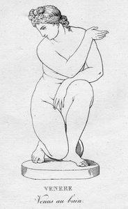 Venere Venus au bain, ca. 1850 door Unbekannt