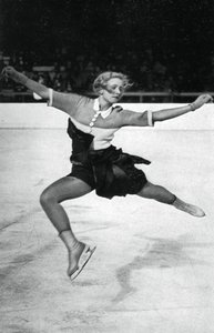 Vera Hrubá, Tsjechische kunstschaatsster, Olympische Winterspelen, Garmisch-Partenkirchen, Duitsland, 1936