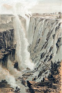 Victoria Falls, Afrika, gezien vanuit het oosten, 1866