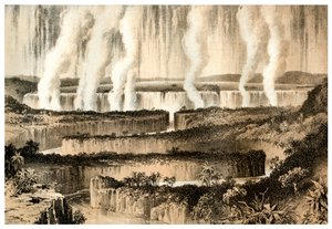 Victoria Falls van de Zambesi door Unbekannt