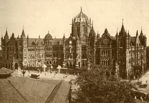 Victoria Station, Bombay, 1930 door Unbekannt