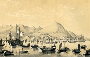 Victoria Town, Hong Kong Island, 1847 door Unbekannt