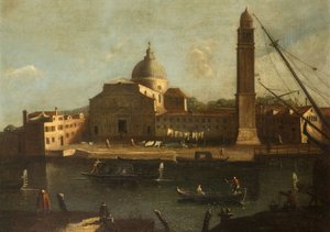 Uitzicht op Venetië - De kerk van Il Redentore door Unbekannt