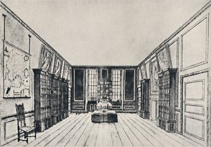 Uitzicht naar de Theems in Samuel Pepys Bibliotheek, York Gebouwen, 1928 door Unbekannt