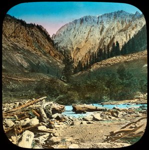 Uitzicht tussen Sonamarg en Baltal, Kasjmir, India, late 19e of vroege 20e eeuw door Unbekannt