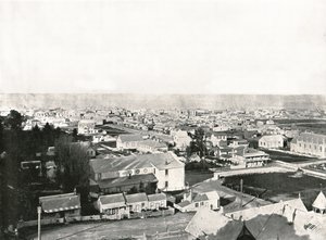 Uitzicht vanaf Milton Road, Napier, Nieuw-Zeeland, 1895