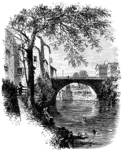 Uitzicht in Hartford, Connecticut, 17e eeuw, ca. 1880