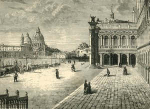Uitzicht in Venetië: De Molo, 1890