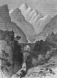 Uitzicht in de Pyreneeën, ca. 1880