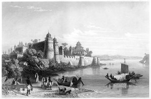 Uitzicht op Allahabad, met het fort, c1860