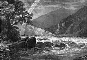 Uitzicht op Balcony Falls, James River, Virginia, VS, 1877 door Unbekannt