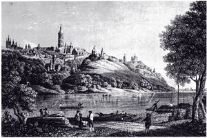 Gezicht op Kiev, 1835 door Unbekannt