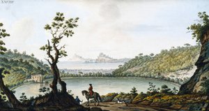 Uitzicht op het Meer van Avernus