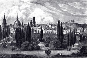 Uitzicht op Lemberg, ca. 1845 door Unbekannt