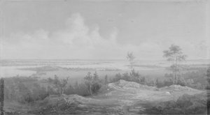 Zicht op New York vanuit New Jersey, ca. 1850