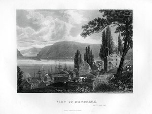 Uitzicht op Newburgh, New York State, 1855