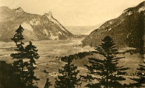 Uitzicht op Oberammergau, ca. 1922