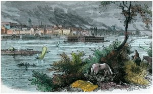 Uitzicht op St. Louis, Missouri, VS, ca. 1880 door Unbekannt