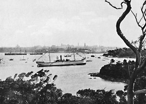 Uitzicht op de haven van Sydney vanaf North Shore, nr. 2, ca. 1900