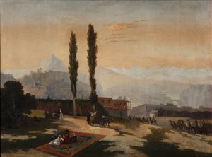 Uitzicht op Tiflis, 1890 door Unbekannt