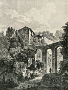 Uitzicht op het aquaduct, nabij de Alhambra, 19e eeuw door Unbekannt