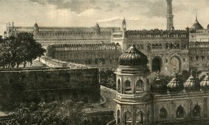 Uitzicht op de Grote Imambara, Lucknow, 1890 door Unbekannt