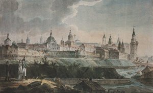 Uitzicht op de Kitay-gorod vanaf de Ruïnes van de Kanonnenwasserij, Begin 19e eeuw