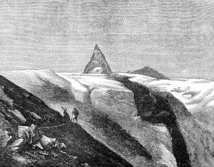 Uitzicht op de Matterhorn, eind 19e eeuw