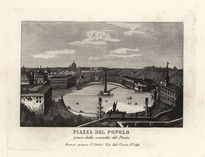 Piazza del Popolo met Egyptische obelisk van Ramses II, Rome