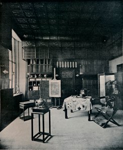 Uitzicht op het atelier, op 25 Cadogan Gardens, c1899 door Unbekannt