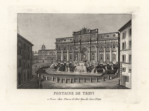 Uitzicht op de Trevifontein, Rome