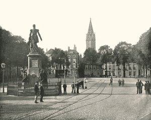 Uitzicht op het Vyverbergplein, Den Haag, Nederland