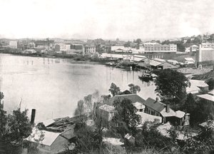 Uitzicht op de stad en de rivier, Brisbane, Australië door Unbekannt