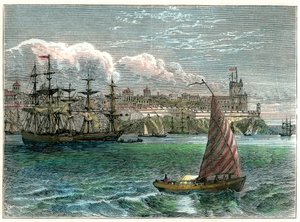 Uitzicht op de stad San Domingo vanaf de haven, Dominicaanse Republiek