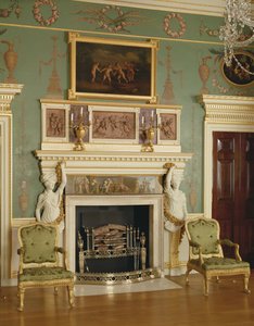 Uitzicht op het interieur, Spencer House, Londen door Unbekannt