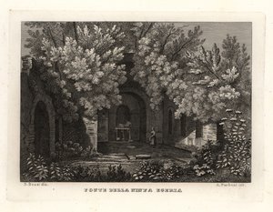Uitzicht op de bron van de nimf Egeria, Fonte della Ninfa Egeria, Parco Cafarella, Rome door Unbekannt