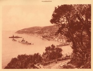 Uitzicht op de stad en de rede, Villefranche